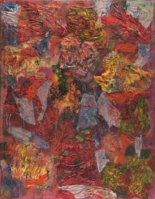 O.T. | 180 x 140, Collage / Malerei auf Leinwand | 1999