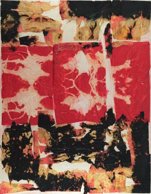 O.T. | 180 x 140, Collage / Malerei auf Leinwand | 1998