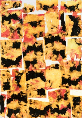 O.T. | 200 x 140, Collage / Malerei auf Leinwand | 2000